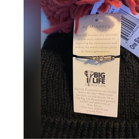 NWT QUAGGA GREEN LABEL JUMBO POM BEANIE AND BRACELET - Picture 3 of 3